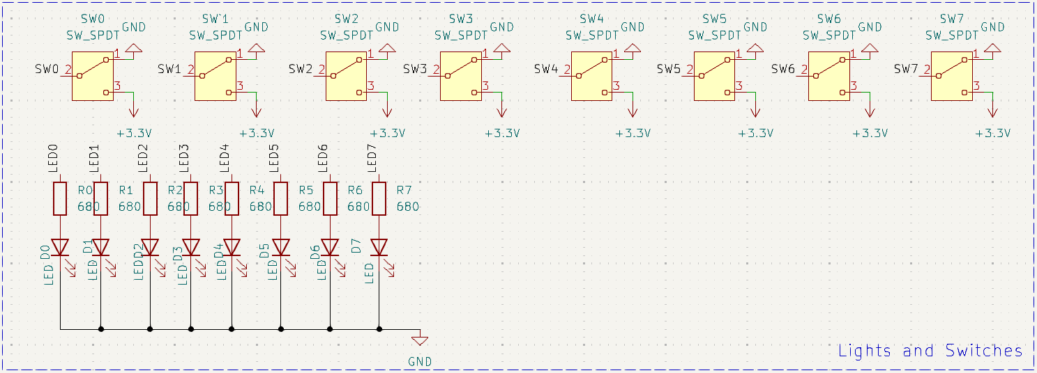 LEDs and Switches Schematic